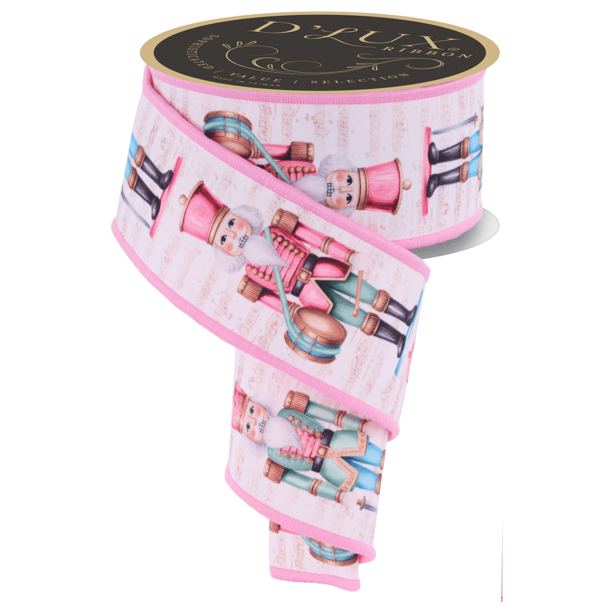 Shop For 2.5" D'Lux Nutcracker Fused Ribbon: Pink (10 Yards)