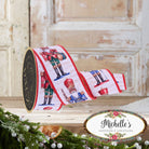 Shop For 2.5" D'Lux Nutcracker Fused Ribbon: White/Red (10 Yards)