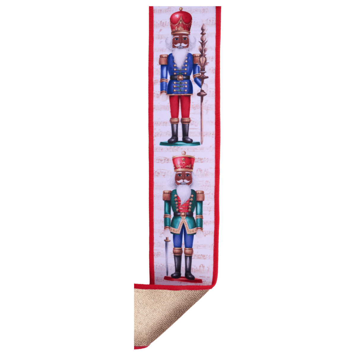 Shop For 2.5" D'Lux Nutcracker Fused Ribbon: White/Red (10 Yards)