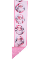 Shop For 2.5" D'Lux Santa Fused Ribbon: Pink (10 Yards)