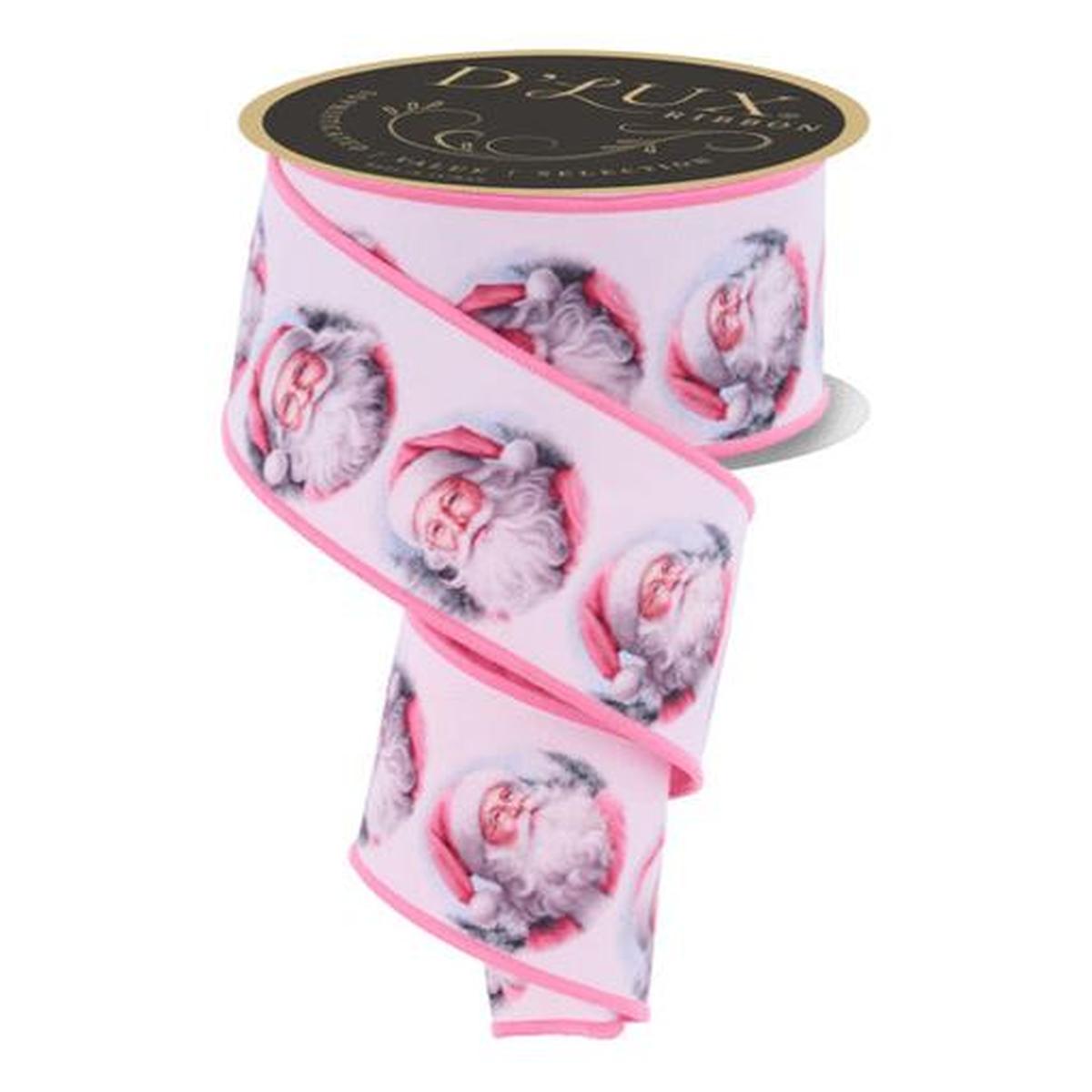 Shop For 2.5" D'Lux Santa Fused Ribbon: Pink (10 Yards)