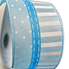 Shop For 2.5" Dots and Stripes Whimsy Ribbon: Blue & White (10 Yards)