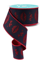 Shop For 2.5" Double Layer Bold Lips Ribbon: Black/Red (10 Yards)