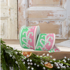 Shop For 2.5" Dual Glitter Candy Ribbon: Pink/Mint (10 Yards)
