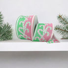 Shop For 2.5" Dual Glitter Candy Ribbon: Pink/Mint (10 Yards)