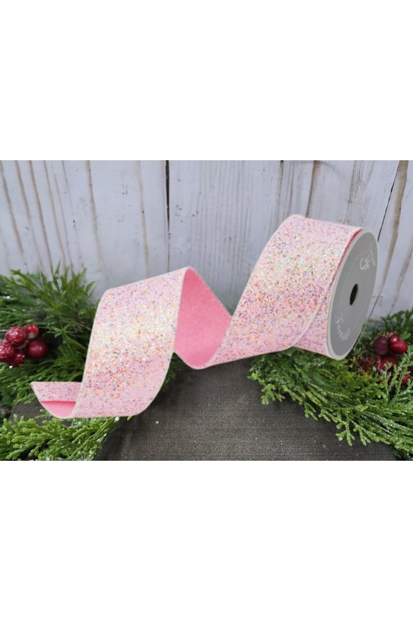 Shop For 2.5" Fairy Dust Ribbon: Pink (10 Yards) at Michelle's aDOORable Creations