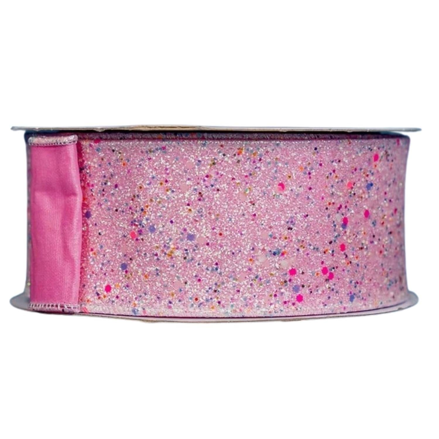 2.5" Fairy Dust Ribbon: Pink (10 Yards)