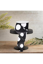 Shop For 2.5" Faux Burlap Giant Polka Dot Ribbon: Black & White (10 Yards)