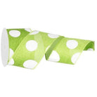 Shop For 2.5" Faux Burlap Giant Polka Dot Ribbon: Lime Green & White (10 Yards)