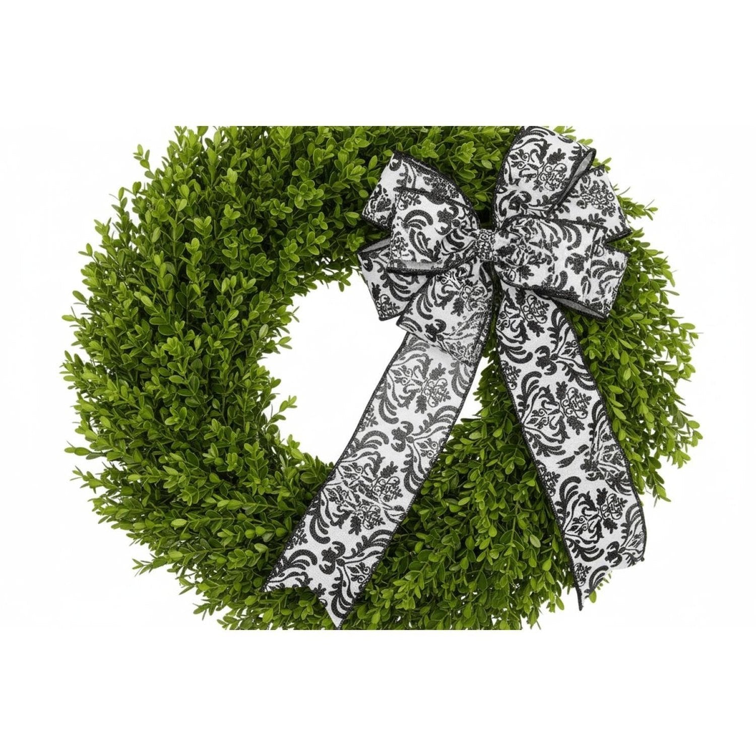 Shop For 2.5" Faux Dupioni Damask Ribbon: Black & White (10 Yards)