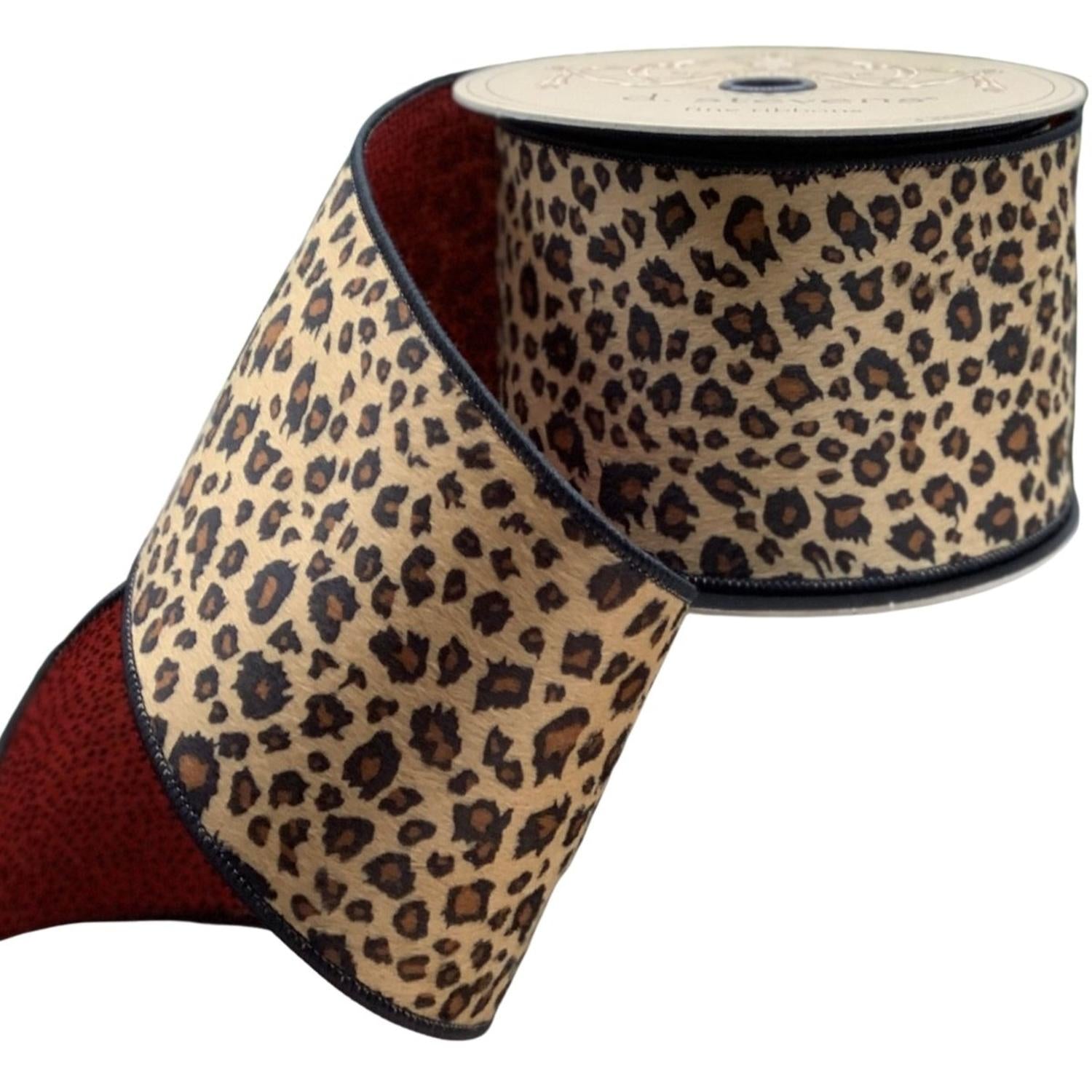 Shop For 2.5" Faux Fur Leopard Ribbon: Black/Brown (10 Yards)