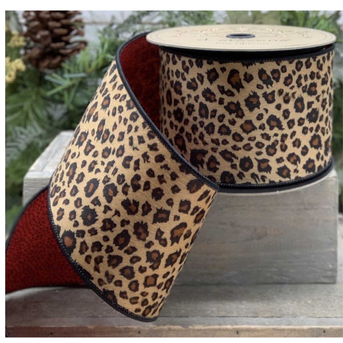 Shop For 2.5" Faux Fur Leopard Ribbon: Black/Brown (10 Yards)
