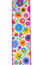 Shop For 2.5" Fiesta Florals Ribbon: White (10 Yards)