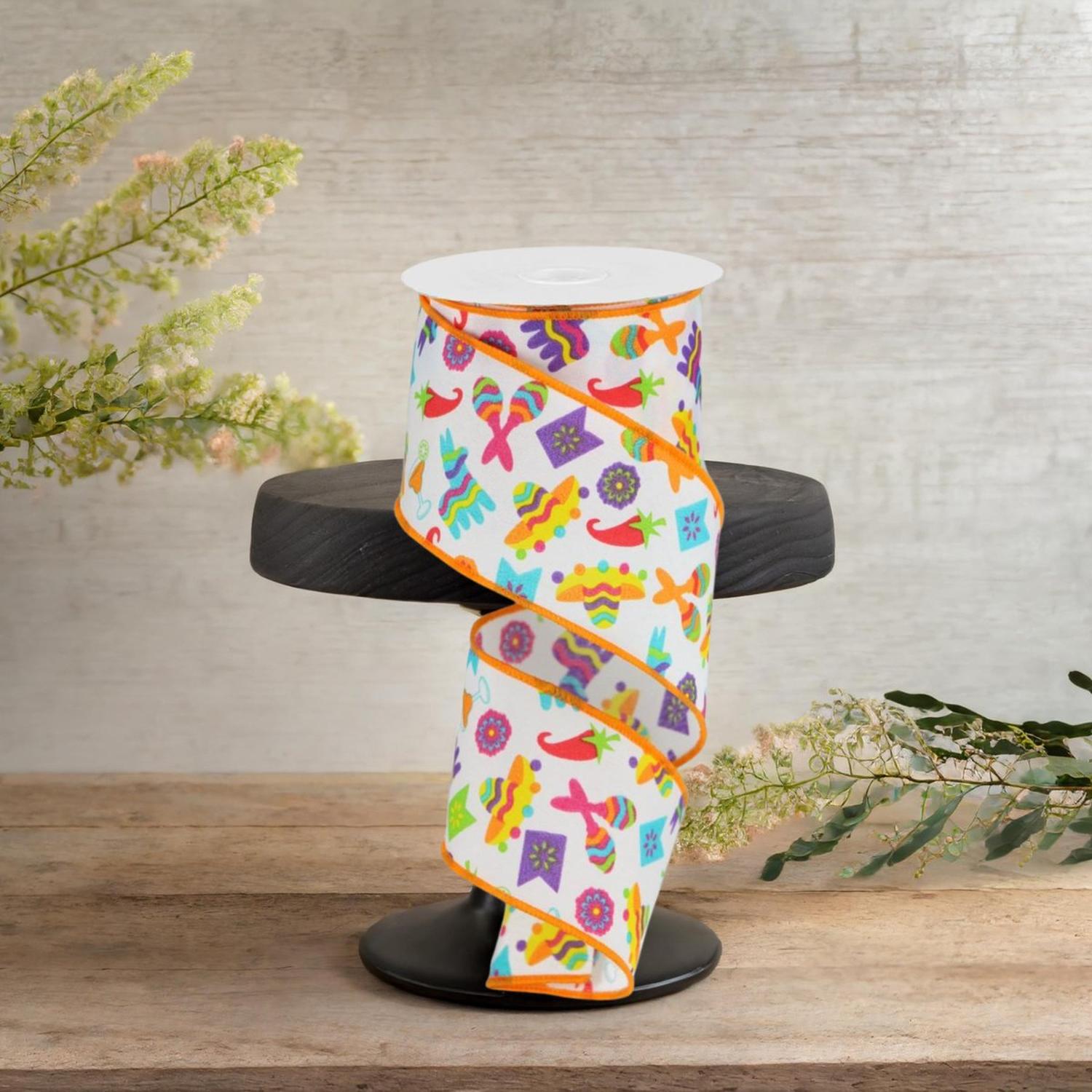 Shop For 2.5" Fiesta Ribbon: White (10 Yards)