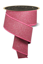 Shop For 2.5" Fine Glitter Fused Back Ribbon: Fuchsia/Black (10 Yards)