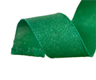 Shop For 2.5" Fine Glitter On Faux Royal: Emerald Green (10 Yards)