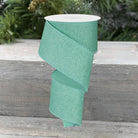 Shop For 2.5" Fine Glitter on Royal Ribbon: Mint Green (10 Yards)