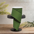 Shop For 2.5" Fine Glitter on Royal Ribbon: Moss Green (10 Yards)