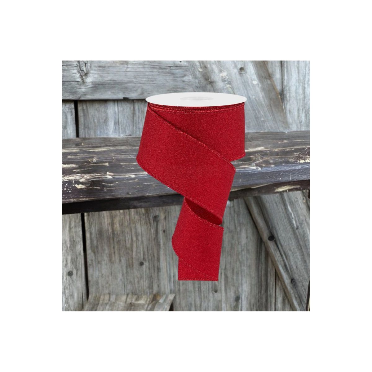 Shop For 2.5" Fine Glitter On Royal Ribbon: Red (10 Yards)