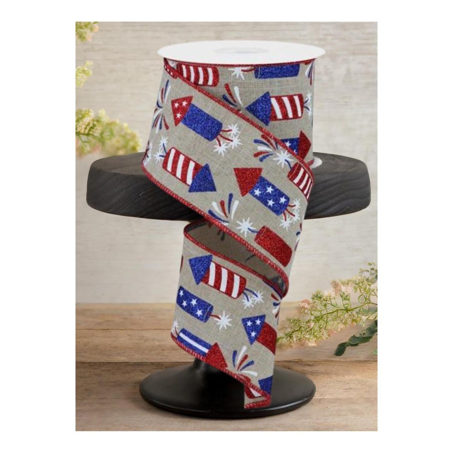 2.5" Firecrackers Ribbon: Natural (10 Yards)