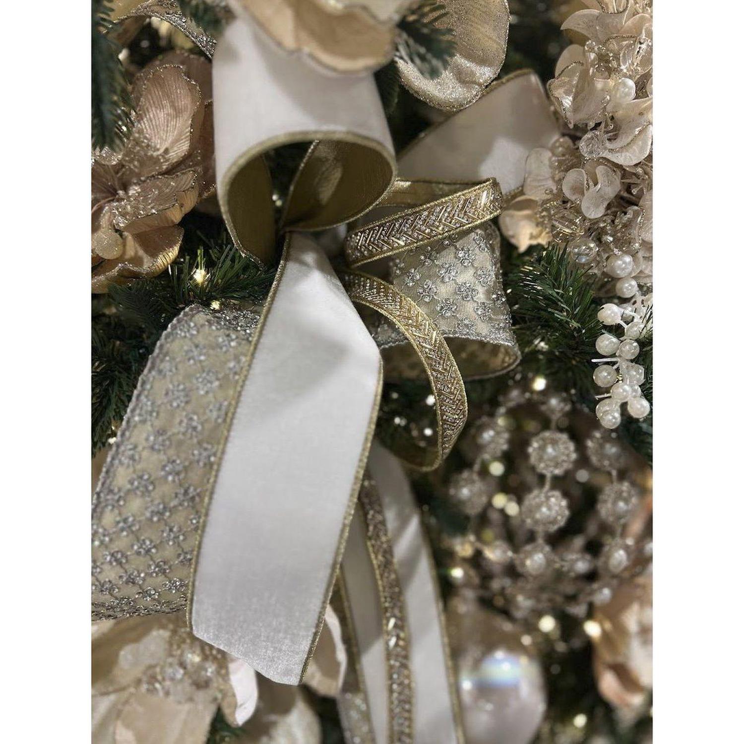 Shop For 2.5" Flashy Velvet Ribbon: Cream (10 Yards)