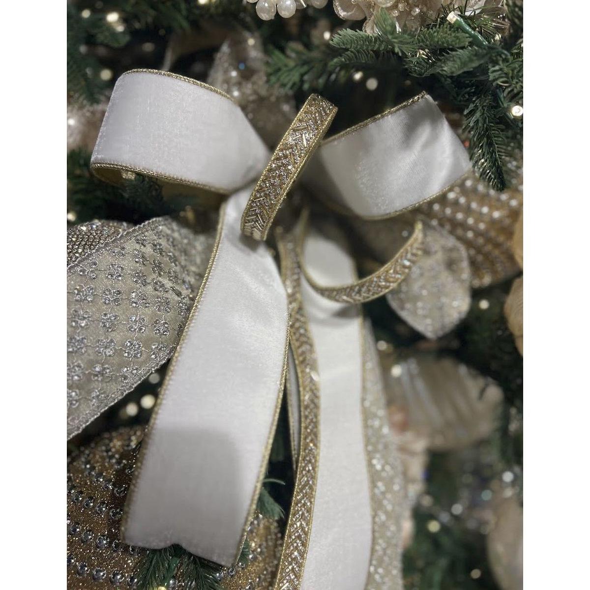 Shop For 2.5" Flashy Velvet Ribbon: Cream (10 Yards)