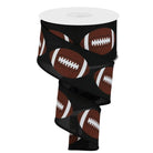 Shop For 2.5" Football Ribbon: Black (10 Yards)