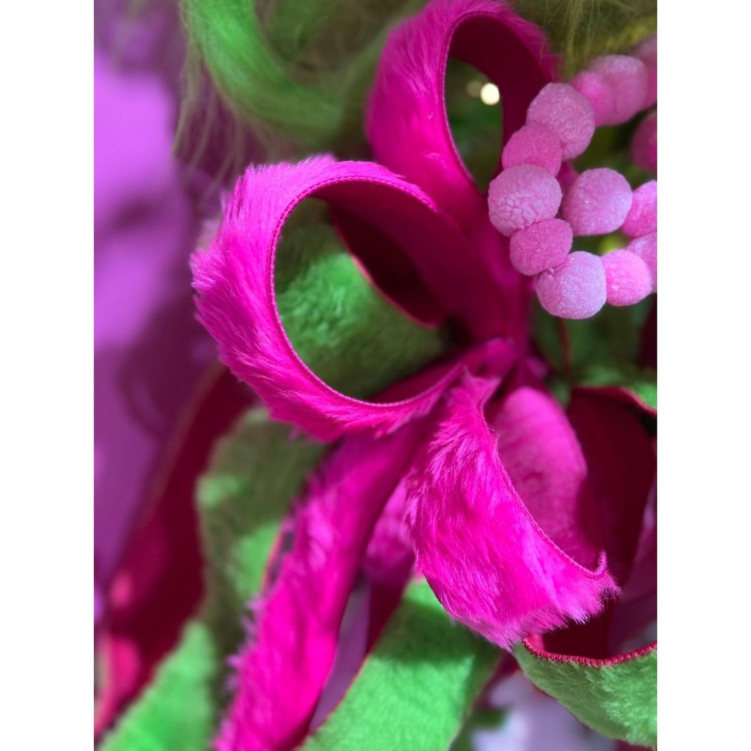 2.5" Furry Ribbon: Pink (5 Yards)