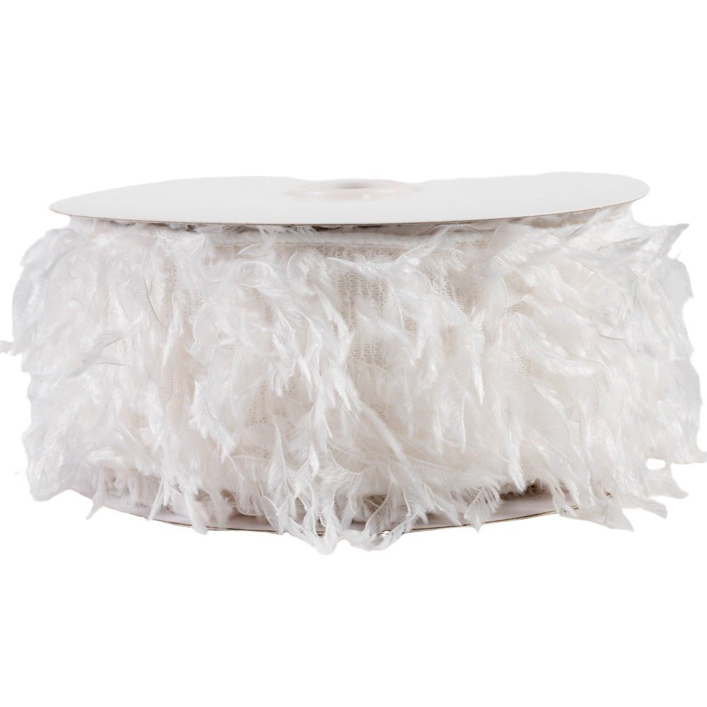 Shop For 2.5" Furry Ribbon: White (10 Yards) at Michelle's aDOORable Creations