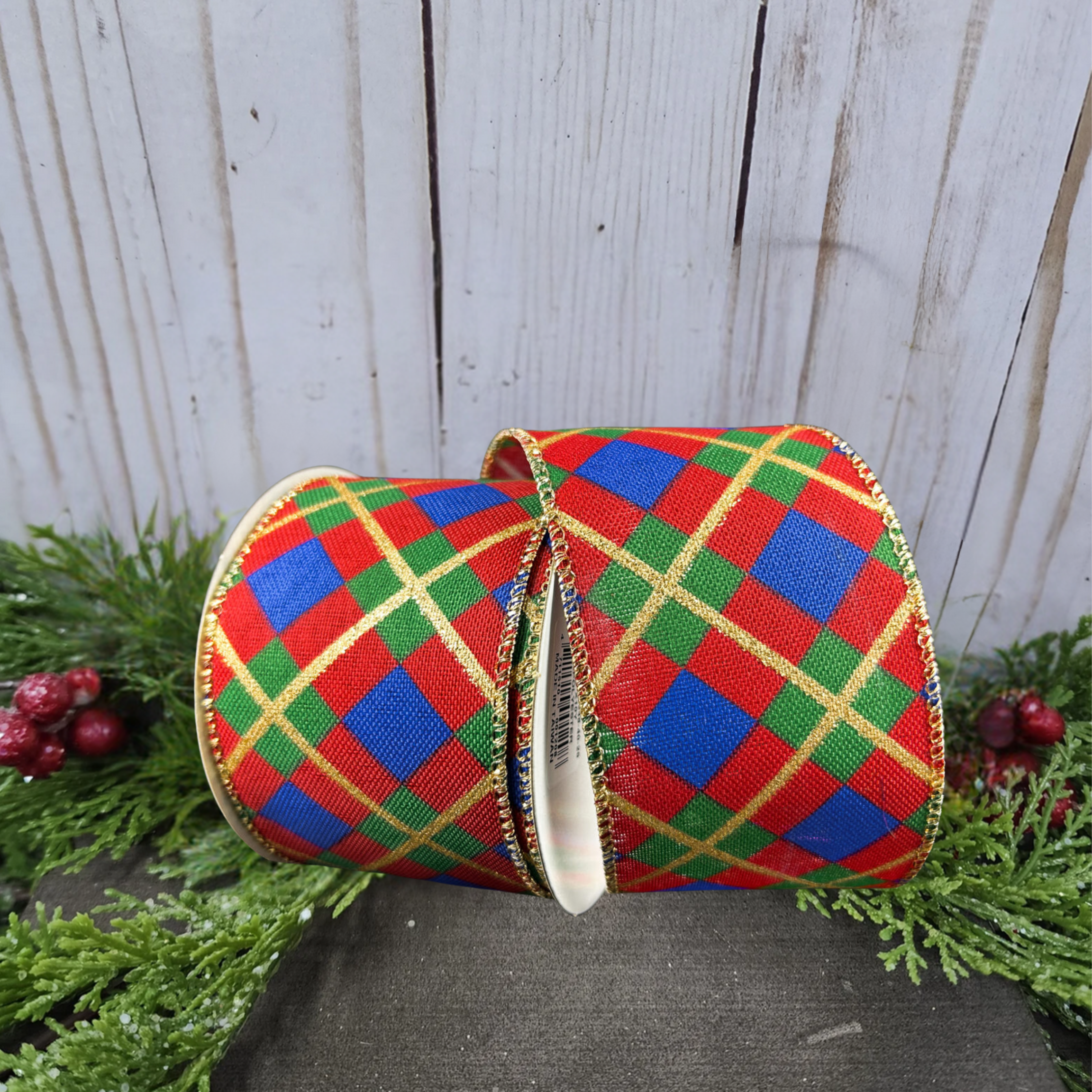 Shop For 2.5" Georgina Christmas Plaid Ribbon: Red, Blue and Green (10 Yards)