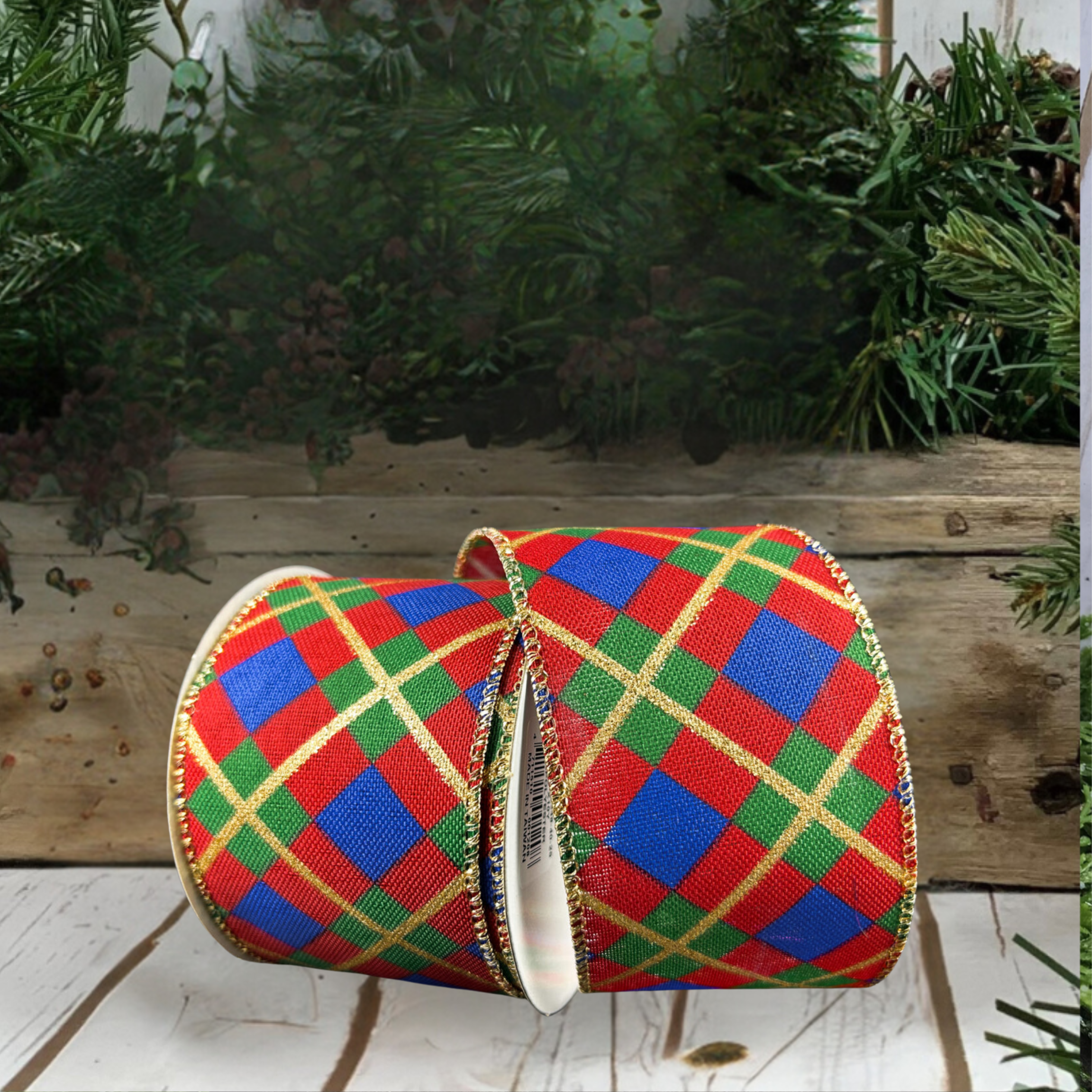Shop For 2.5" Georgina Christmas Plaid Ribbon: Red, Blue and Green (10 Yards)