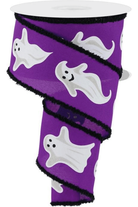 Shop For 2.5" Ghosts Drift Ribbon: Purple (10 Yards)