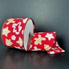 Shop For 2.5" Gingerbread Cookie Cutout Ribbon: Red (10 Yards)