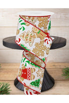 Shop For 2.5" Gingerbread Cookies Ribbon: White (10 Yards)