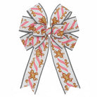 Shop For 2.5" Gingerbread Kids Stripe Ribbon: White/Pink (10 Yards)