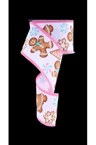 Shop For 2.5" Gingerbread Royal Ribbon: White (10 Yards) at Michelle's aDOORable Creations