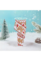 Shop For 2.5" Gingerbread Santa Hat Ribbon: White (10 Yards) RGF123027