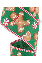 Shop For 2.5" Gingerbread Stripe Ribbon: Emerald Green (10 Yards)