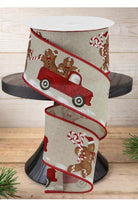 Shop For 2.5" Gingerbread Truck Ribbon: Natural (10 Yards)