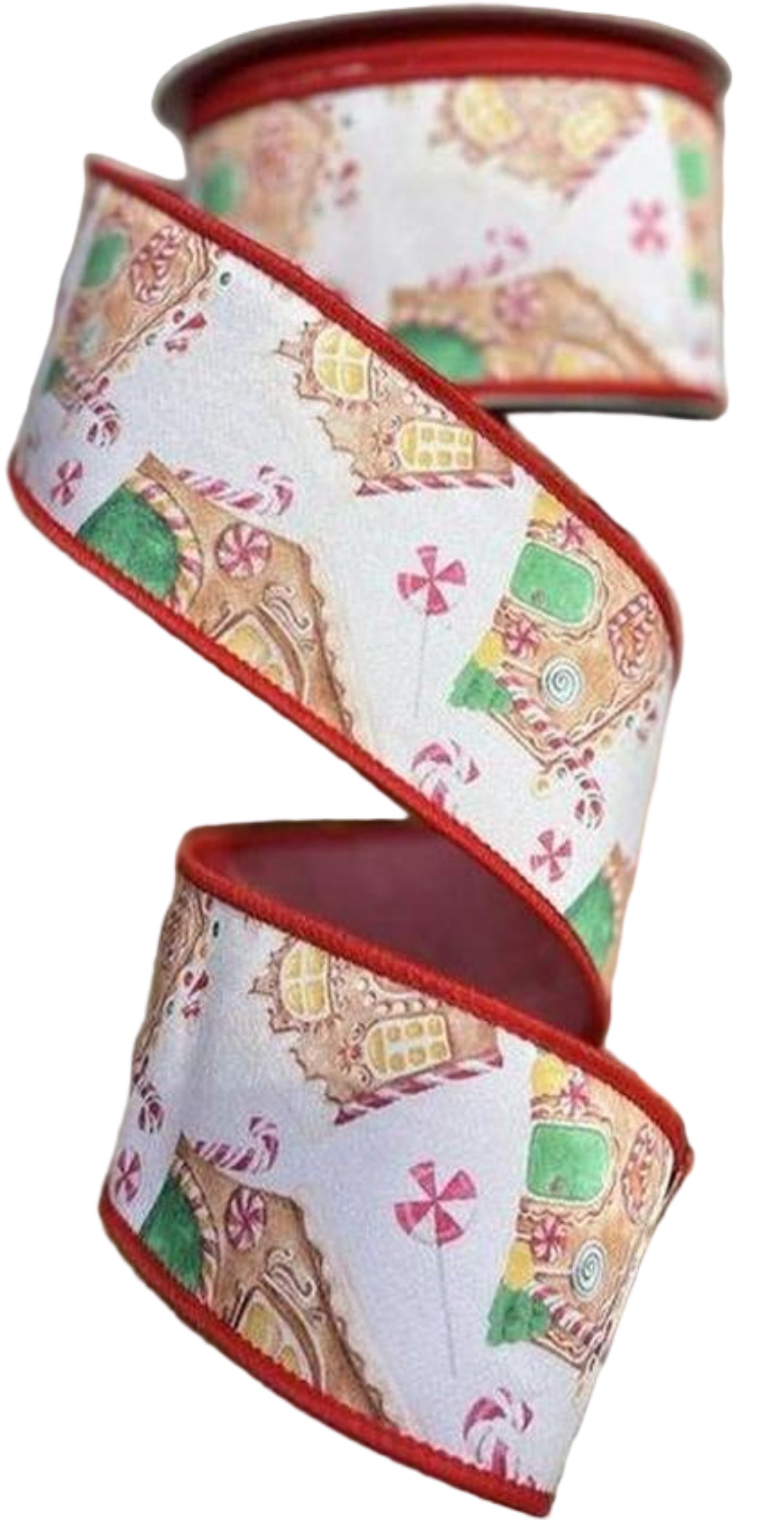 Shop For 2.5" Gingerbread Village Ribbon: White (10 Yards)