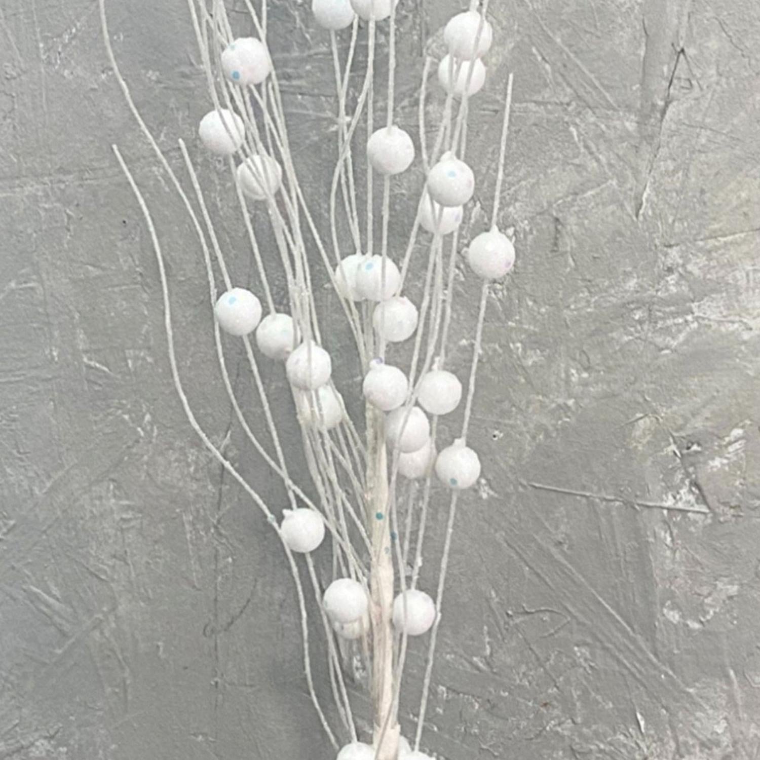 Shop For 25" Glitter Ball Spray: White