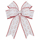 Shop For 2.5" Glitter Baseball on Royal Ribbon: White (10 Yards)