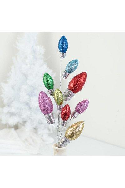 Shop For 25" Glitter Christmas Lightbulbs: Multi