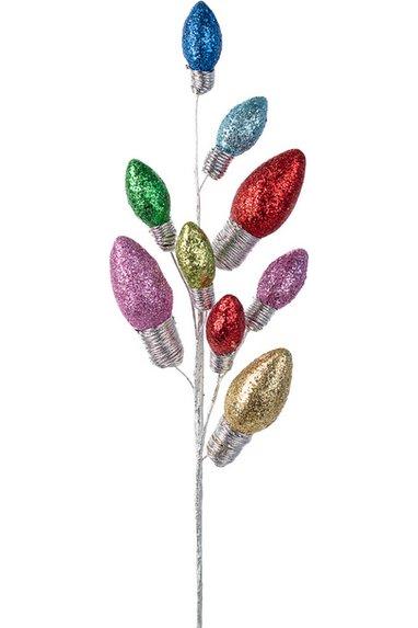 Shop For 25" Glitter Christmas Lightbulbs: Multi