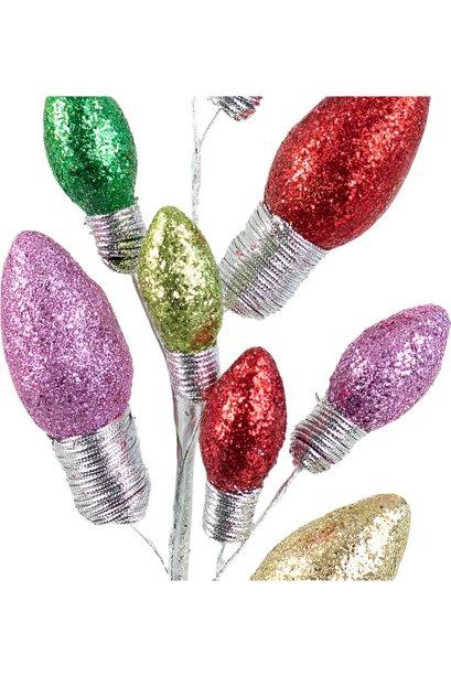 Shop For 25" Glitter Christmas Lightbulbs: Multi