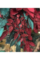 Shop For 25" Glitter Fern Spray: Burgundy