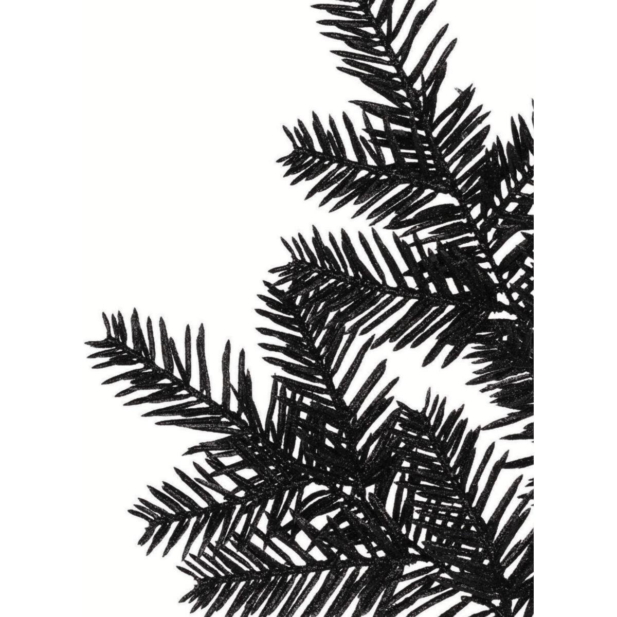 Shop For 25" Glitter Hemlock Spray: Black