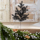 Shop For 25" Glitter Hemlock Spray: Black