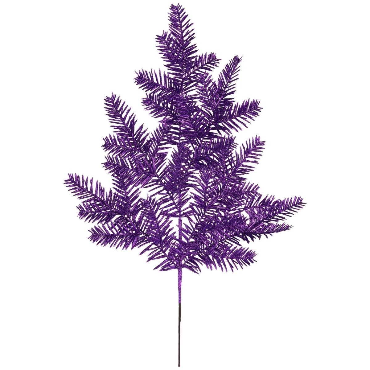 Shop For 25" Glitter Hemlock Spray: Purple