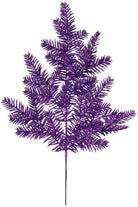 Shop For 25" Glitter Hemlock Spray: Purple